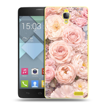 Пластиковый чехол на Alcatel One Touch Idol X с принтом женский
