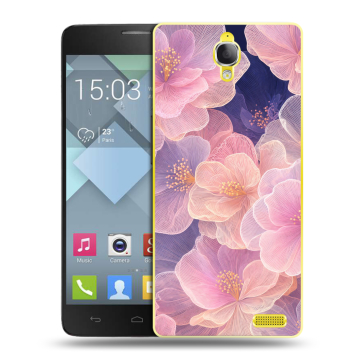 Пластиковый чехол на Alcatel One Touch Idol X с принтом женский