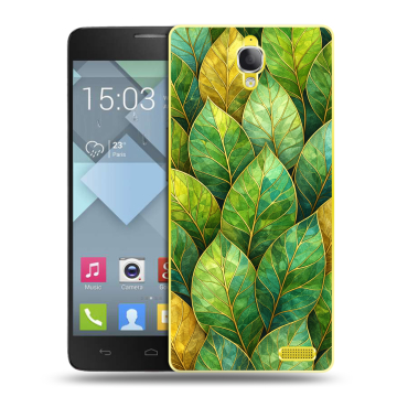 Пластиковый чехол на Alcatel One Touch Idol X с принтом женский