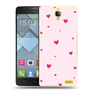 Пластиковый чехол на Alcatel One Touch Idol X с принтом для девочек