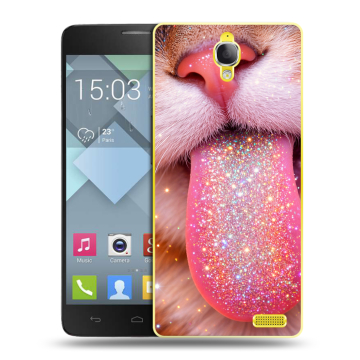Пластиковый чехол на Alcatel One Touch Idol X с принтом для девочек