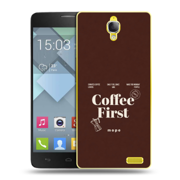 Пластиковый чехол на Alcatel One Touch Idol X с принтом женский