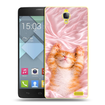 Пластиковый чехол на Alcatel One Touch Idol X с принтом женский