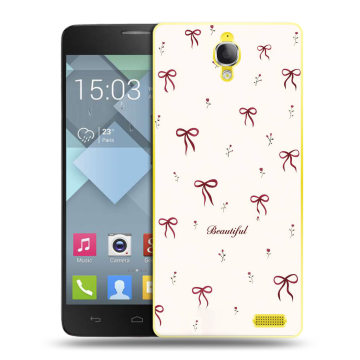 Пластиковый чехол на Alcatel One Touch Idol X с принтом для девочек