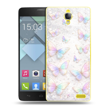 Пластиковый чехол на Alcatel One Touch Idol X с принтом женский