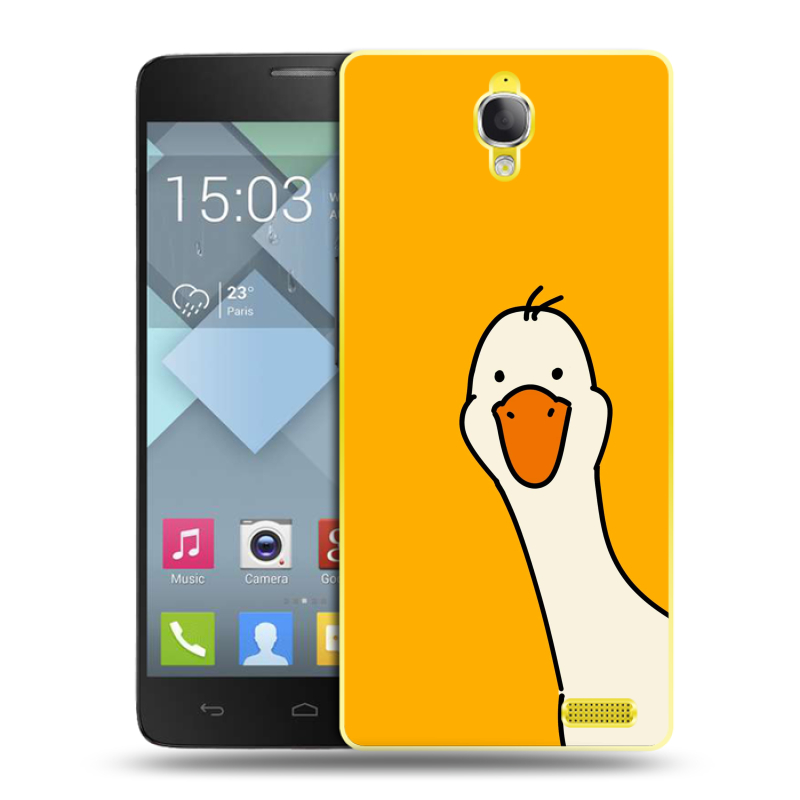 Пластиковый чехол на Alcatel One Touch Idol X с принтом Утка Пластиковый чехол на Alcatel One Touch Idol X с принтом Утка
