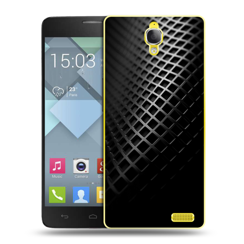 Пластиковый чехол на Alcatel One Touch Idol X с принтом Текстура металла Пластиковый чехол на Alcatel One Touch Idol X с принтом Текстура металла
