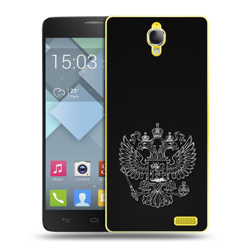 Пластиковый чехол на Alcatel One Touch Idol X с принтом Герб России Пластиковый чехол на Alcatel One Touch Idol X с принтом Герб России