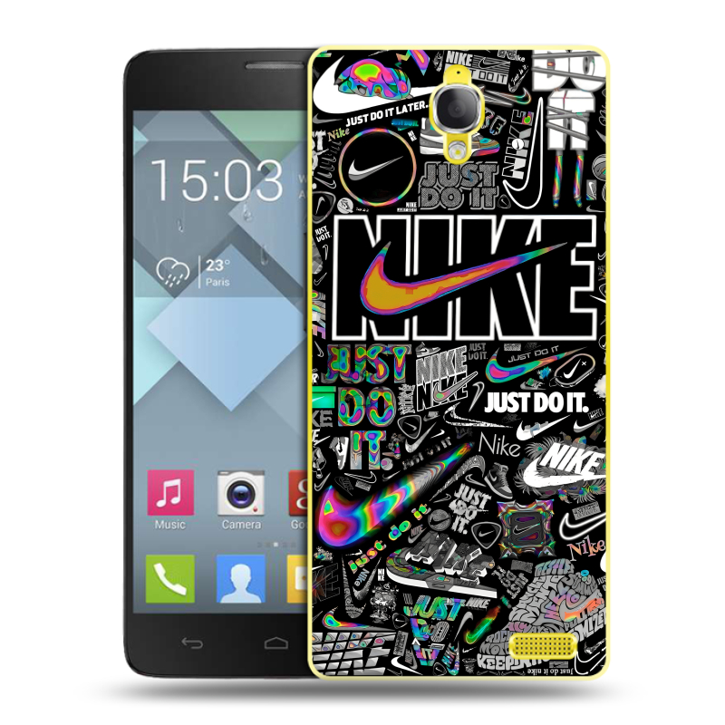 Пластиковый чехол на Alcatel One Touch Idol X с принтом Найк Пластиковый чехол на Alcatel One Touch Idol X с принтом Найк