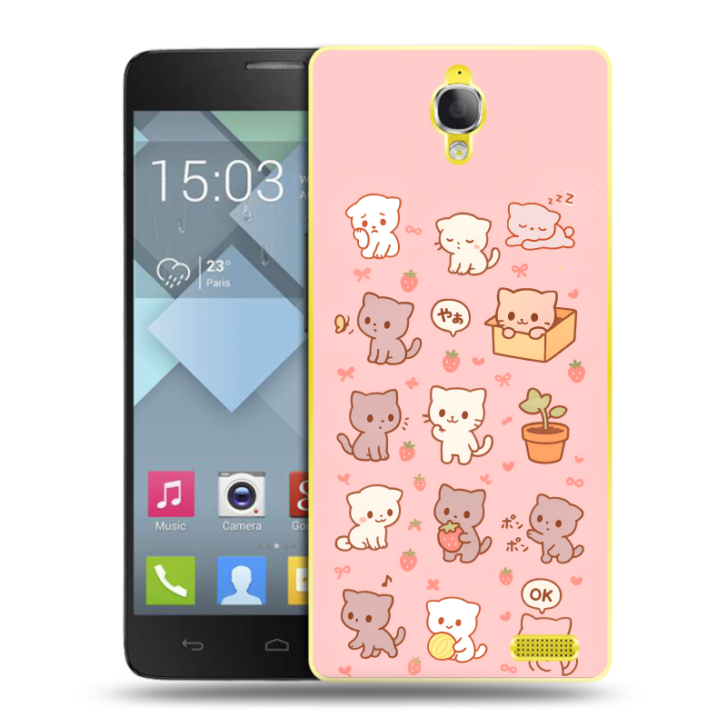 Пластиковый чехол на Alcatel One Touch Idol X с принтом Hello Kitty Хелоу Кити Пластиковый чехол на Alcatel One Touch Idol X с принтом Hello Kitty Хелоу Кити