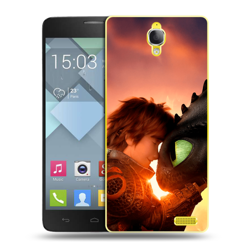 Пластиковый чехол на Alcatel One Touch Idol X с принтом Как приручить дракона Пластиковый чехол на Alcatel One Touch Idol X с принтом Как приручить дракона
