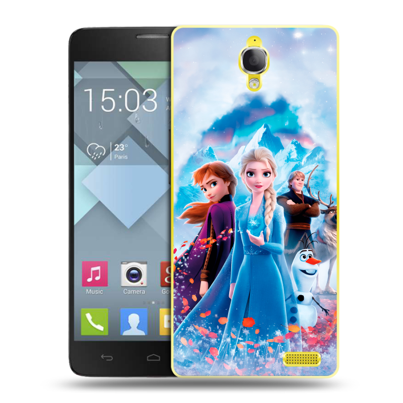 Пластиковый чехол на Alcatel One Touch Idol X с принтом Холодное сердце Frozen Пластиковый чехол на Alcatel One Touch Idol X с принтом Холодное сердце Frozen