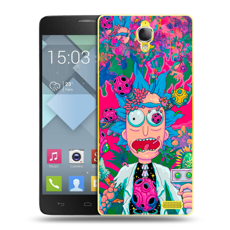 Пластиковый чехол на Alcatel One Touch Idol X с принтом Рик и Морти Rick Morty Пластиковый чехол на Alcatel One Touch Idol X с принтом Рик и Морти Rick Morty