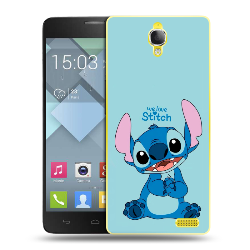 Пластиковый чехол на Alcatel One Touch Idol X с принтом Лило и Стич Пластиковый чехол на Alcatel One Touch Idol X с принтом Лило и Стич