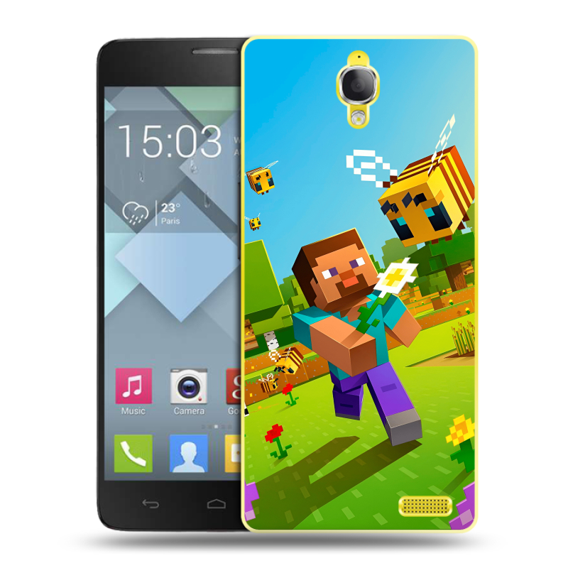 Пластиковый чехол на Alcatel One Touch Idol X с принтом Майнкрафт Minecraft Пластиковый чехол на Alcatel One Touch Idol X с принтом Майнкрафт Minecraft