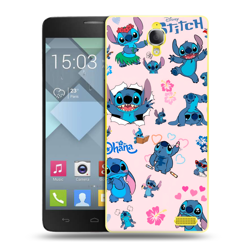 Пластиковый чехол на Alcatel One Touch Idol X с принтом Лило и Стич Пластиковый чехол на Alcatel One Touch Idol X с принтом Лило и Стич