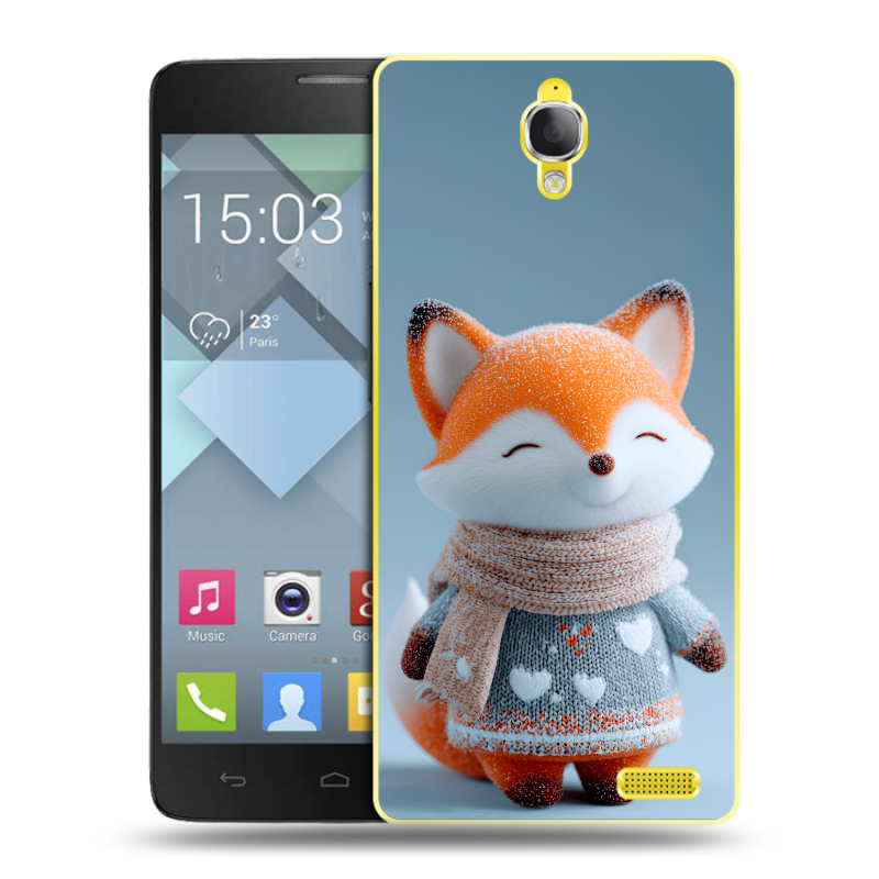 Пластиковый чехол на Alcatel One Touch Idol X с принтом Лиса Пластиковый чехол на Alcatel One Touch Idol X с принтом Лиса