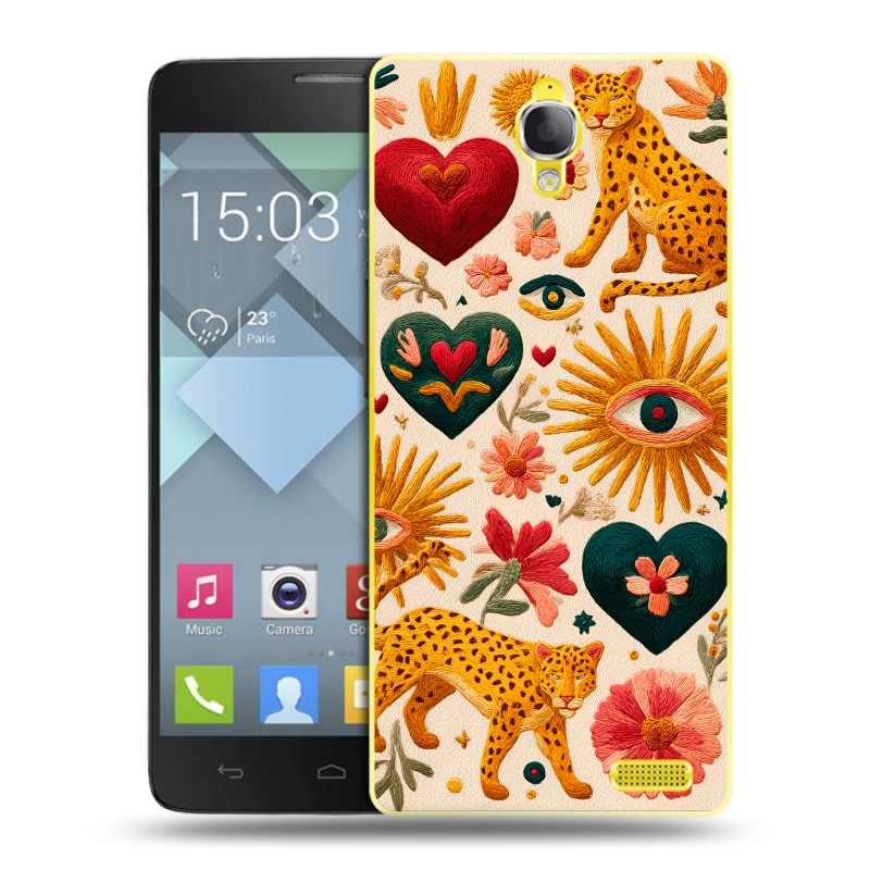 Пластиковый чехол на Alcatel One Touch Idol X с принтом Модный принт Пластиковый чехол на Alcatel One Touch Idol X с принтом Модный принт