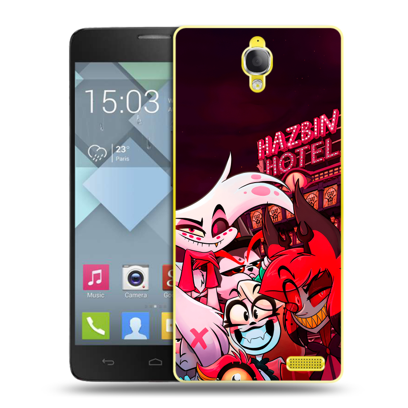 Пластиковый чехол на Alcatel One Touch Idol X с принтом Hazbin Hotel Отель Хазбин Пластиковый чехол на Alcatel One Touch Idol X с принтом Hazbin Hotel Отель Хазбин