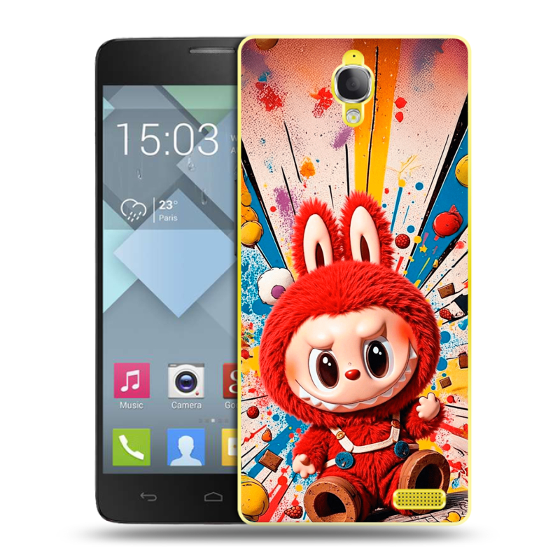Пластиковый чехол на Alcatel One Touch Idol X с принтом Labubu Лабубу Пластиковый чехол на Alcatel One Touch Idol X с принтом Labubu Лабубу