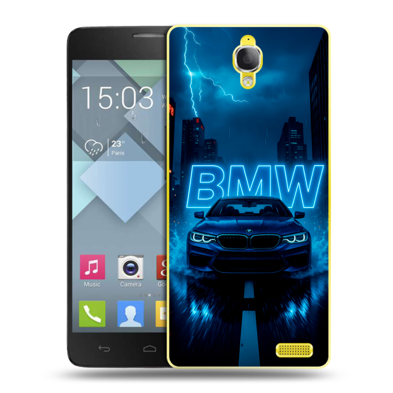 Пластиковый чехол на Alcatel One Touch Idol X с принтом BMW БМВ Пластиковый чехол на Alcatel One Touch Idol X с принтом BMW БМВ