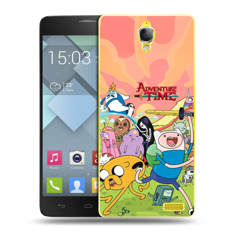 Пластиковый чехол на Alcatel One Touch Idol X с принтом Adventure time Время приключений Пластиковый чехол на Alcatel One Touch Idol X с принтом Adventure time Время приключений