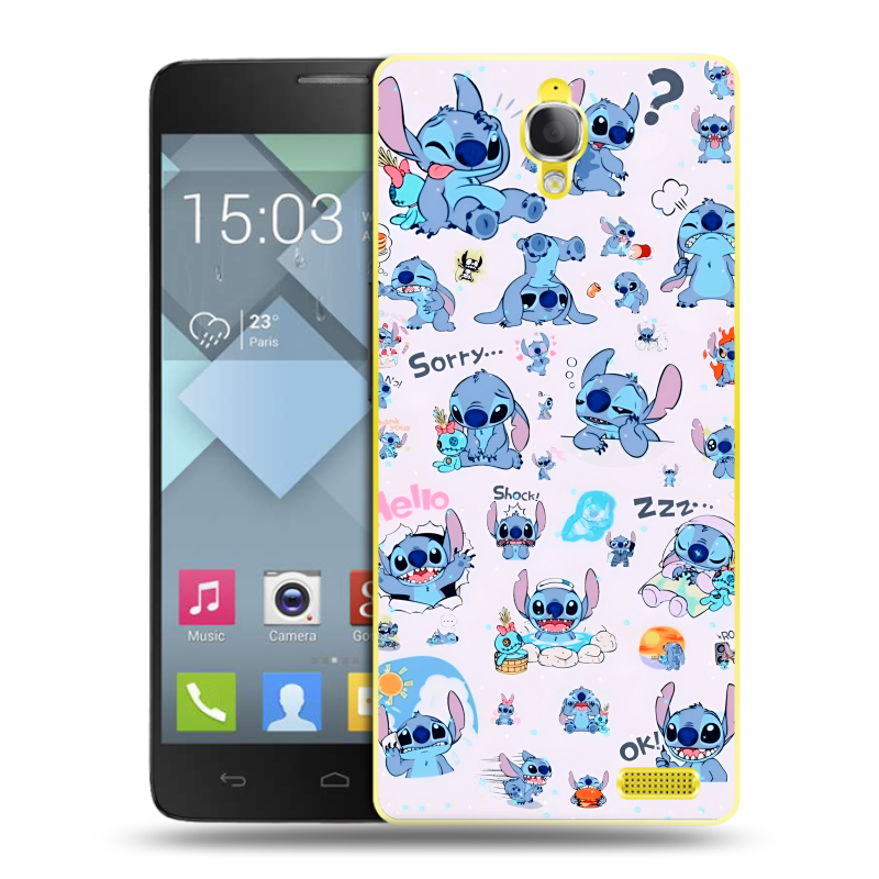Пластиковый чехол на Alcatel One Touch Idol X с принтом Лило и Стич Пластиковый чехол на Alcatel One Touch Idol X с принтом Лило и Стич