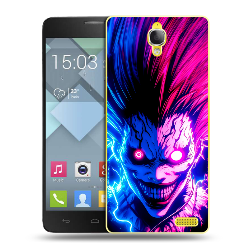 Пластиковый чехол на Alcatel One Touch Idol X с принтом Death note Тетрадь смерти Пластиковый чехол на Alcatel One Touch Idol X с принтом Death note Тетрадь смерти
