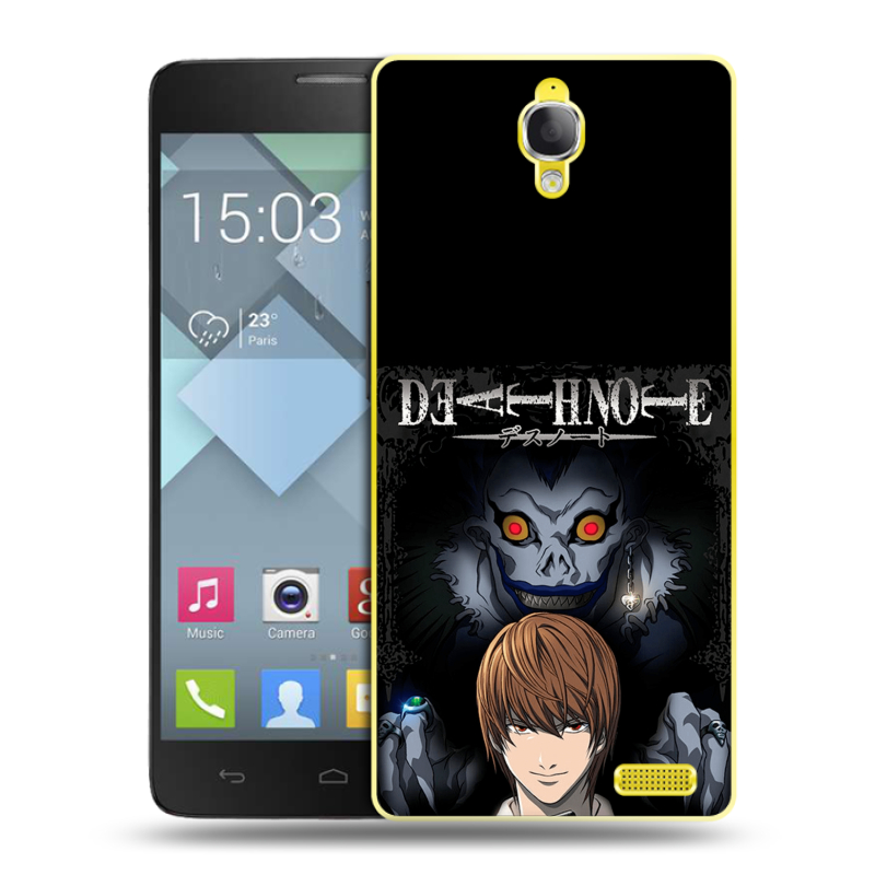 Пластиковый чехол на Alcatel One Touch Idol X с принтом Death note Тетрадь смерти Пластиковый чехол на Alcatel One Touch Idol X с принтом Death note Тетрадь смерти