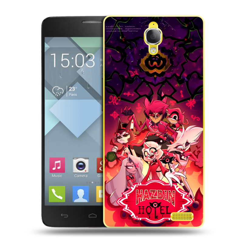 Пластиковый чехол на Alcatel One Touch Idol X с принтом Hazbin Hotel Отель Хазбин Пластиковый чехол на Alcatel One Touch Idol X с принтом Hazbin Hotel Отель Хазбин