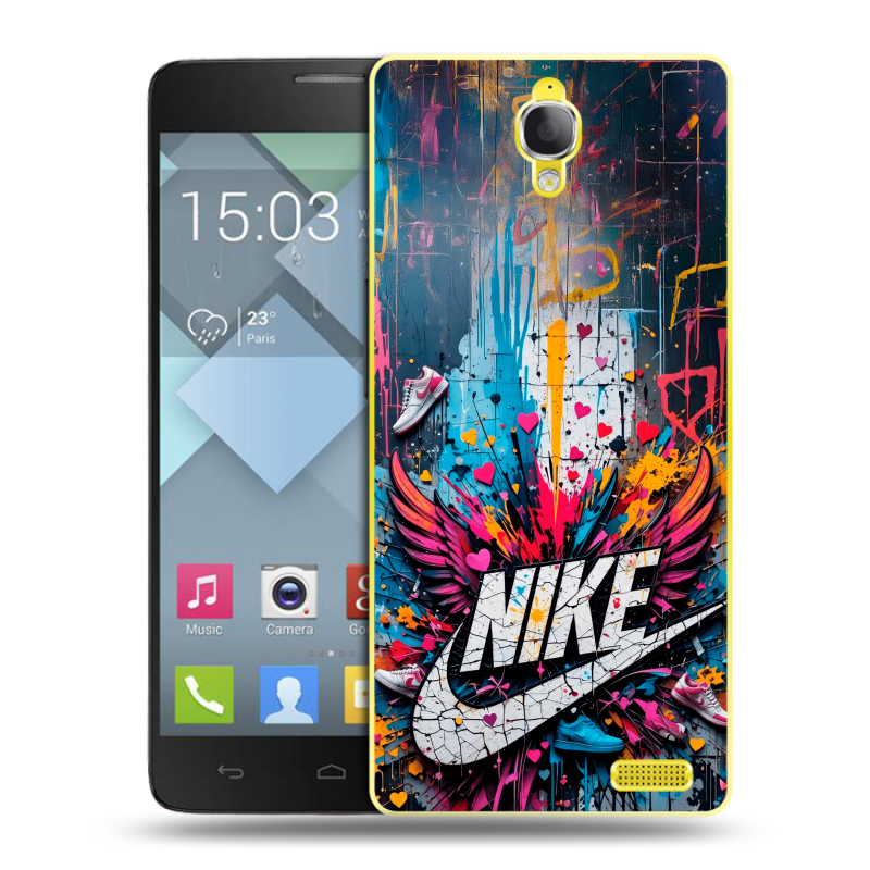 Пластиковый чехол на Alcatel One Touch Idol X с принтом Nike Найк Пластиковый чехол на Alcatel One Touch Idol X с принтом Nike Найк