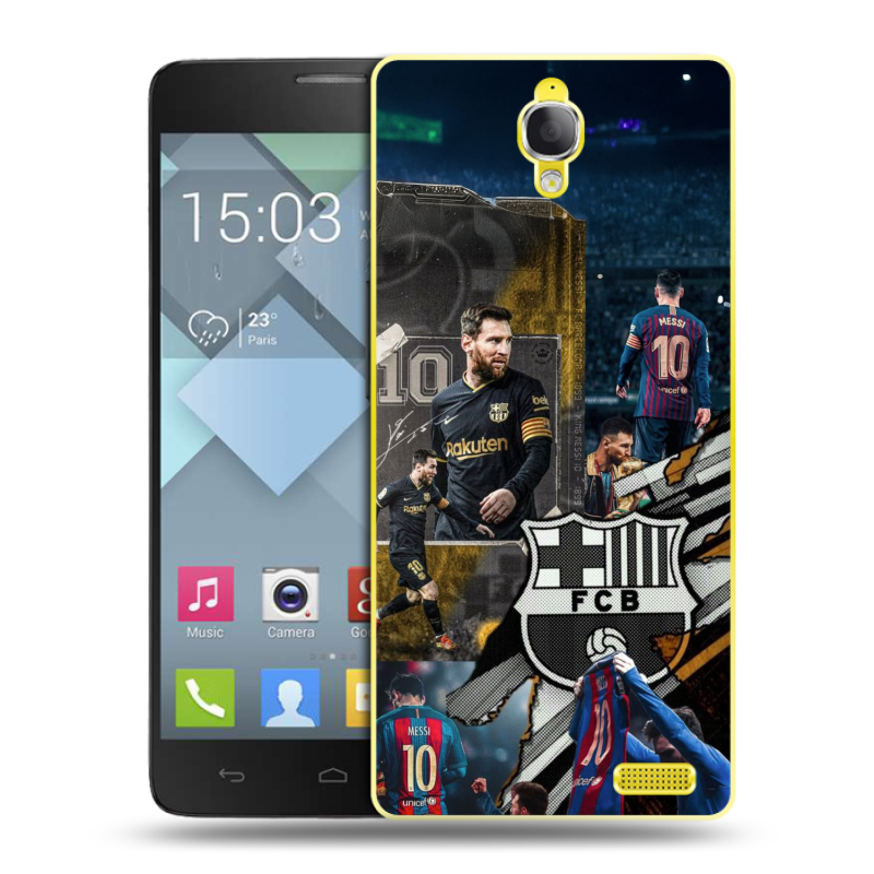 Пластиковый чехол на Alcatel One Touch Idol X с принтом Messi Barcelona Пластиковый чехол на Alcatel One Touch Idol X с принтом Messi Barcelona