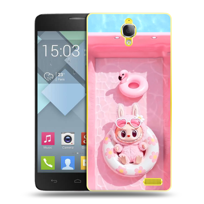 Пластиковый чехол на Alcatel One Touch Idol X с принтом Labubu Лабубу Пластиковый чехол на Alcatel One Touch Idol X с принтом Labubu Лабубу