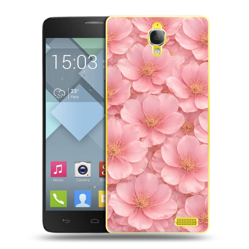 Пластиковый чехол на Alcatel One Touch Idol X с принтом женский Пластиковый чехол на Alcatel One Touch Idol X с принтом женский