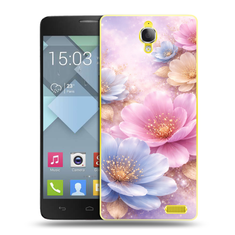 Пластиковый чехол на Alcatel One Touch Idol X с принтом женский Пластиковый чехол на Alcatel One Touch Idol X с принтом женский