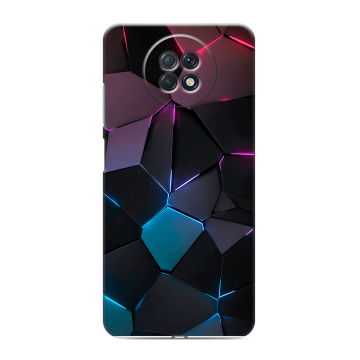 Силиконовый чехол на Xiaomi RedMi Note 9T с принтом Геометрия неона Силиконовый чехол на Xiaomi RedMi Note 9T с принтом Геометрия неона