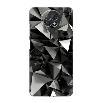 Силиконовый чехол на Xiaomi RedMi Note 9T с принтом Черные кристаллы Силиконовый чехол на Xiaomi RedMi Note 9T с принтом Черные кристаллы