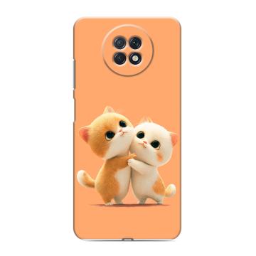 Силиконовый чехол на Xiaomi RedMi Note 9T с принтом Милые котики Силиконовый чехол на Xiaomi RedMi Note 9T с принтом Милые котики