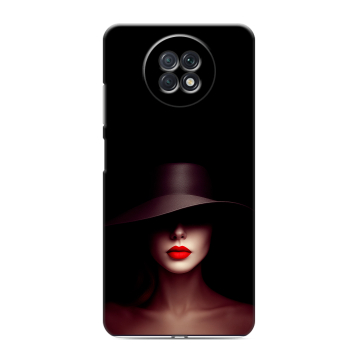 Силиконовый чехол на Xiaomi RedMi Note 9T с принтом Девушка в шляпе Силиконовый чехол на Xiaomi RedMi Note 9T с принтом Девушка в шляпе