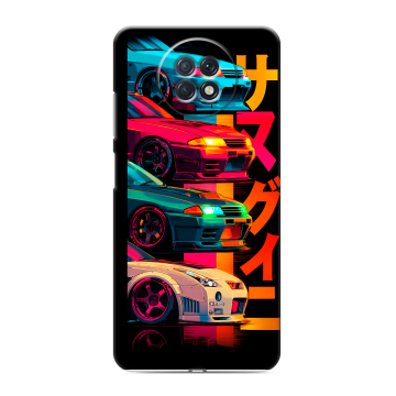 Силиконовый чехол на Xiaomi RedMi Note 9T с принтом Гоночные машины Силиконовый чехол на Xiaomi RedMi Note 9T с принтом Гоночные машины