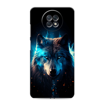 Силиконовый чехол на Xiaomi RedMi Note 9T с принтом Волк ночной Силиконовый чехол на Xiaomi RedMi Note 9T с принтом Волк ночной