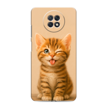 Силиконовый чехол на Xiaomi RedMi Note 9T с принтом котенок Силиконовый чехол на Xiaomi RedMi Note 9T с принтом котенок