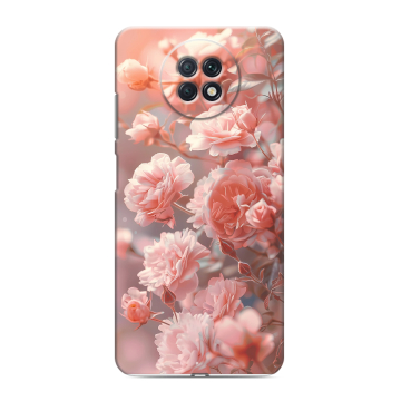 Силиконовый чехол на Xiaomi RedMi Note 9T с принтом Розовые розы Силиконовый чехол на Xiaomi RedMi Note 9T с принтом Розовые розы