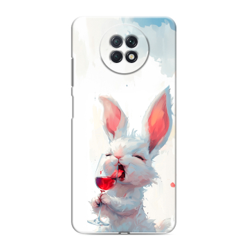 Силиконовый чехол на Xiaomi RedMi Note 9T с принтом кролик зайчик Силиконовый чехол на Xiaomi RedMi Note 9T с принтом кролик зайчик