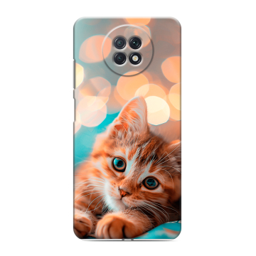 Силиконовый чехол на Xiaomi RedMi Note 9T с принтом котик Силиконовый чехол на Xiaomi RedMi Note 9T с принтом котик