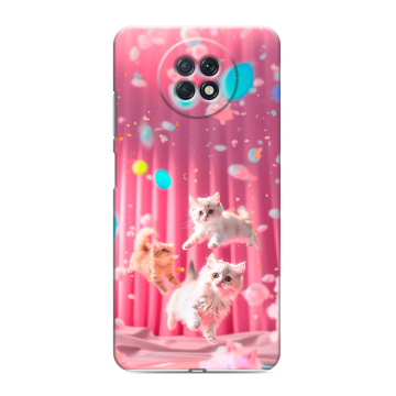 Силиконовый чехол на Xiaomi RedMi Note 9T с принтом милые котики Силиконовый чехол на Xiaomi RedMi Note 9T с принтом милые котики