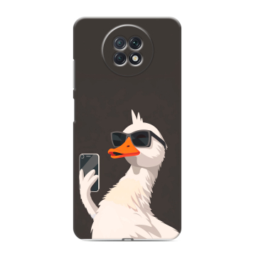 Силиконовый чехол на Xiaomi RedMi Note 9T с принтом утка в очках Силиконовый чехол на Xiaomi RedMi Note 9T с принтом утка в очках