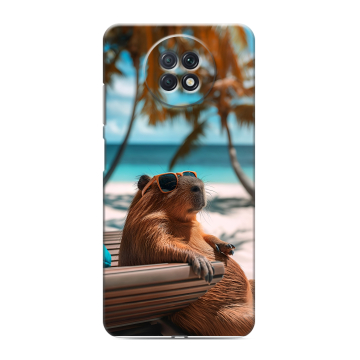 Силиконовый чехол на Xiaomi RedMi Note 9T с принтом Капибара Силиконовый чехол на Xiaomi RedMi Note 9T с принтом Капибара