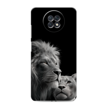 Силиконовый чехол на Xiaomi RedMi Note 9T с принтом Лев кошки Силиконовый чехол на Xiaomi RedMi Note 9T с принтом Лев кошки