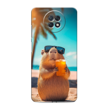 Силиконовый чехол на Xiaomi RedMi Note 9T с принтом Капибара Силиконовый чехол на Xiaomi RedMi Note 9T с принтом Капибара
